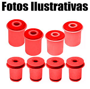 Kit Bucha Suspensão Dianteira S10 1995 Até 2011 - 8 Peças Em Poliuretano