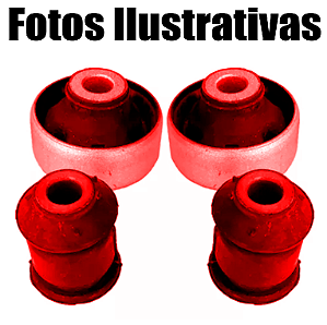 Kit Bucha Bandeja Balança Dianteira Nivus Virtus Tcross Polo Em Poliuretano