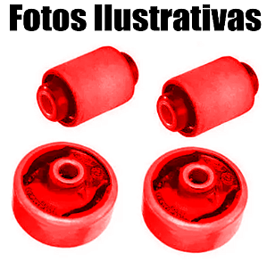 Kit 4 Buchas Balança Bandeja Courier 1997 Até 2013 Em Poliuretano