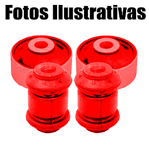 Kit 4 Bucha Bandeja Balança Gol G5 G6 Up ! Novo Voyage Em Poliuretano