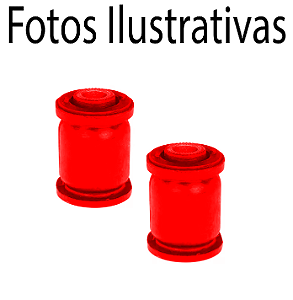 Par Bucha Menor Bandeja Dianteira Atos Prime 1.0 1998 A 2003 em Poliuretano