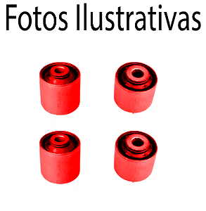 Kit 4 Bucha Braço Tensor Superior Traseiro Pajeiro Tr4 Io em Poliuretano