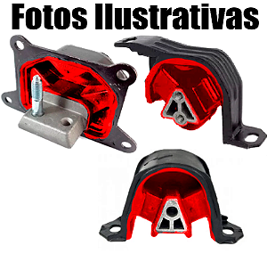 Kit 3 Coxim Motor Cambio Ld Le Com Ar Prisma Corsa Celta Em Poliuretano PU