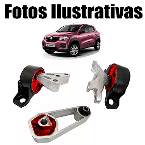 Kit 3 Coxim Motor Renault Kwid 2017 2018 2019 2020 2021 2022 Em Poliuretano PU