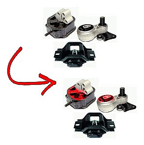 Kit 3 Calço Coxim Motor Zetec Fiesta 1.0 1.6 2002 2013 Em Pu