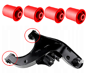 Kit 4 buchas BANDEJA INFERIOR TRASEIRA NISSAN PATHFINDER - 2006 A 2015