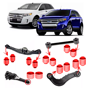 Kit Buchas Suspensao Traseira Ford Edge 2007 2008 2009 2010 em Pu Poliuretano