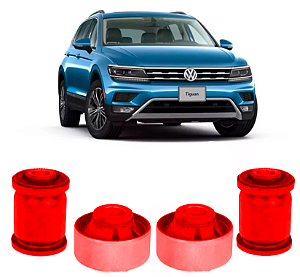 4 Bucha Bandeja Dianteira Vw Tiguan 2018 2019 2020 21 em Pu Poliuretano