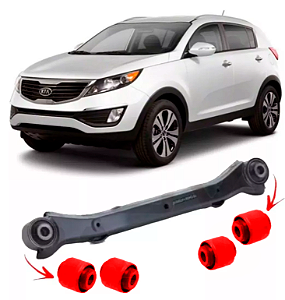 Kit Bucha Braço Reto Traseira Sportage 2011 2012 2013 2014/. em Pu Poliuretano