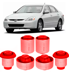 Kit Bucha Bandeja Inferior Dianteira Honda Accord 2003/2007 em Pu Poliuretano