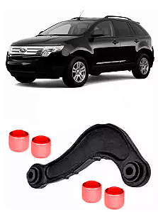 Kit Bucha Braço Curvo Traseiro Ford Edge 2007 2008 2009 2010 em Pu Poliuretano