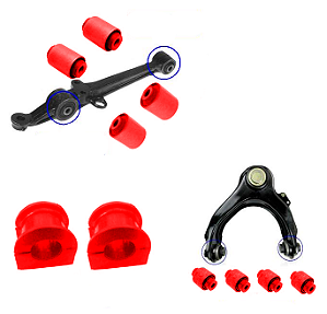 KIT 10 BUCHAS SUSPENSAO DIANTEIRA - HONDA ACCORD (1991-2002) em Pu Poliuretano