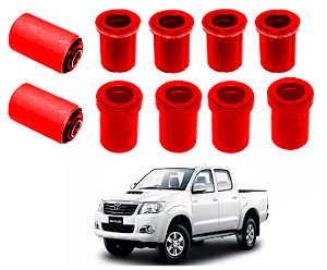 Bucha Feixe Mola Traz Toyota Hilux 2.5/3.0 2005 A 2015 Kit em Pu Poliuretano