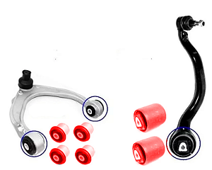 Kit 6 Bucha Bandeja Braço Curvo Bmw X5 - 2009 em Pu Poliuretano