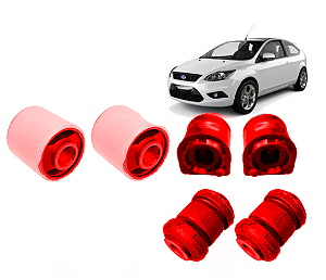 Kit Bucha Bandeja E Barra Ford Focus 2008 2009 10 11 2012 13 em Pu Poliuretano