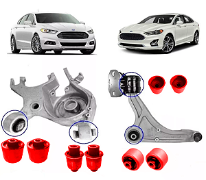 8 Bucha Bandeja Dianteira Traseira Fusion Titanium 2013 2014 em Pu Poliuretano