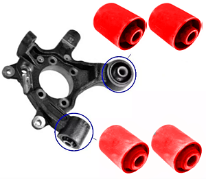 4 Buchas Manga De Eixo Traseira Pajero Full 2007 2008 2009 em Pu Poliuretano