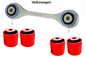 Par Bucha Bieleta Barra Estabilizadora Vw Touareg 2011 2012 em Pu Poliuretano
