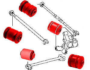 Kit 12 Bucha Suspensão Traseira Camry 2007 2008 2009 2010 2011 em Pu Poliuretano