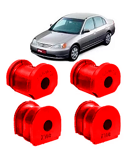 4 Bucha Estabilizadora Dianteira-traseira Honda Civic 2003-2006 em Pu Poliuretano