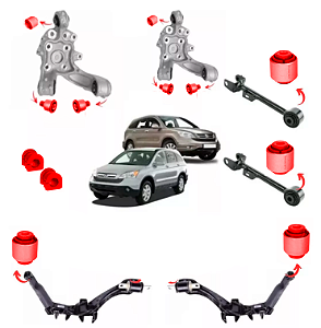 Jogo 12 Buchas Suspensão Traseira Cr-v 2009 2010 2011 2012 em Pu Poliuretano