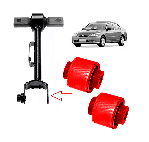 Buchas Braço Superior Suspensão Traseira Civic 1.7 2001-2005 em Pu Poliuretano