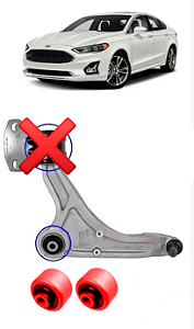 2 Buchas menores Bandeja Dianteira Ld/le Ford Fusion Titanium 2013 - 2018 em PU