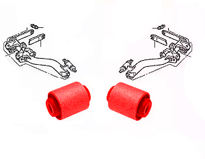 Par Bucha Facão Traseiro Honda Civic 2001 2002 2003 2004 05 em Pu Poliuretano