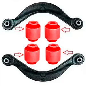 Kit 4 Buchas do Braço Bumerangue Suspensão Traseira Fusion 2006 / 2012 Em Pu