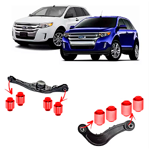 Kit 8 Buchas Suspensao Traseira Ford Edge 2007 2008 2009 2010 em Pu Poliuretano