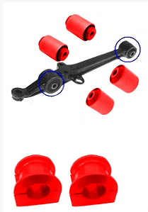 KIT 6 BUCHAS SUSPENSAO DIANTEIRA - HONDA ACCORD (1991-2002) em Pu Poliuretano