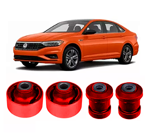 Kit 4 Bucha Bandeja Dianteira Vw Jetta 2018 2019 2020 2021 em Poliuretano