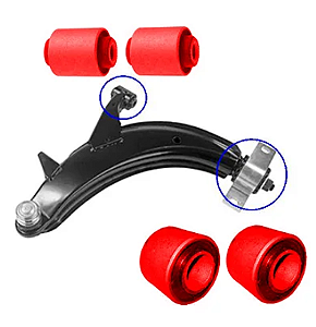 Kit de Buchas da Bandeja Dianteira Subaru Forester 2.5 1998 a 2000/ Legacy 2.5 1995 a 1999/ Outback 2.5 3.0 2000 a 2004 Em Poliuretano