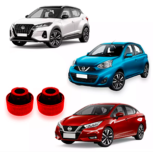 Kit 2 Buchas maiores Refil Para Balança Bandeja Nissan Kicks March Versa Todos