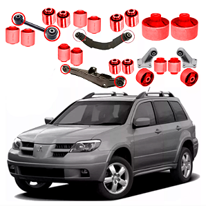 Kit 18 Buchas Suspensão Traseira Mitsubishi Airtrek 03 A 08 4x4 em Pu Poliuretano