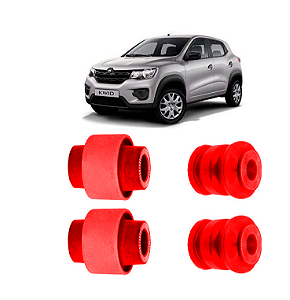Kit 4 Bucha Bandeja Suspensão Renault Kwid Zen 2017 / 2020 Refil em poliuretano