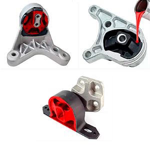 Kit 3 Coxim Calço Motor Câmbio Ford Ka Endura 97 98 99 preenchido em Poliuretano