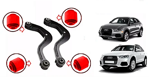 Kit 4 Buchas Braço Curvo Jetta Passat Tiguan Audi A3 Q3 em Pu Poliuretano