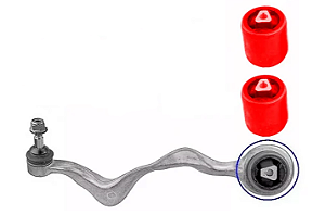 Kit 2 Bucha Braço Suspensão Curvo Bmw X1 E84 - 2013 em Pu Poliuretano