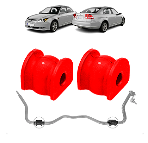 Par Bucha Barra Estabilizadora Traseira Honda Civic 2001 A 2006 Em poliuretano