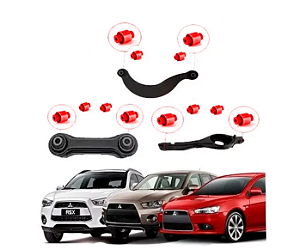 12 Buchas Suspensão Traseira Mitsubishi Asx/outlander/lancer