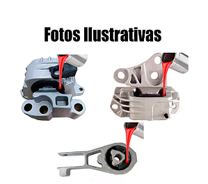Kit 3 Coxim Motor Cambio Toro Renegade Compass Diesel Preenchido em Poliuretano