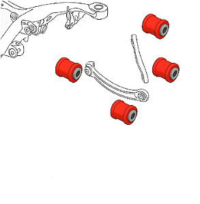 Kit 8 Buchas braços Traseira Audi Q7, Porsche Cayenne, VW Touareg 2011 2012 2013 2014 15 em PU Poliuretano