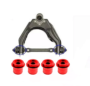 Kit 4 Bucha Bandeja superior Dianteira Dodge Dakota 1995-2002 em Pu Poliuretano