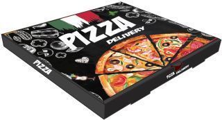 Caixa para Pizza Formato Quadrada 35cm X 3cm - Kit 25 Unidades