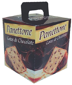 Caixa Panettone Gotas de Chocolate - Com alça