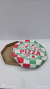 Caixa para Pizza Oitavada Flexografia 25cm X 3cm - Kit com 25 Unidades