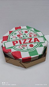 Caixa para Pizza Oitavada Flexografia 35cm X 3cm - Kit com 25 Unidades