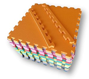 Kit 10 Tatames Tapetes EVA 50x50x2cm 20mm Infantil Bebê