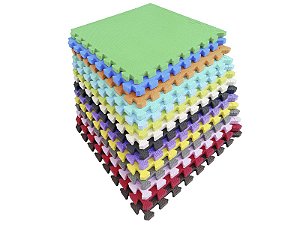 Kit 12 Tatames Tapetes EVA 50x50x3cm 30mm